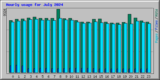 Hourly usage for July 2024