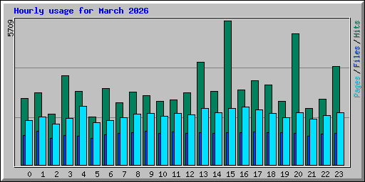 Hourly usage for March 2026